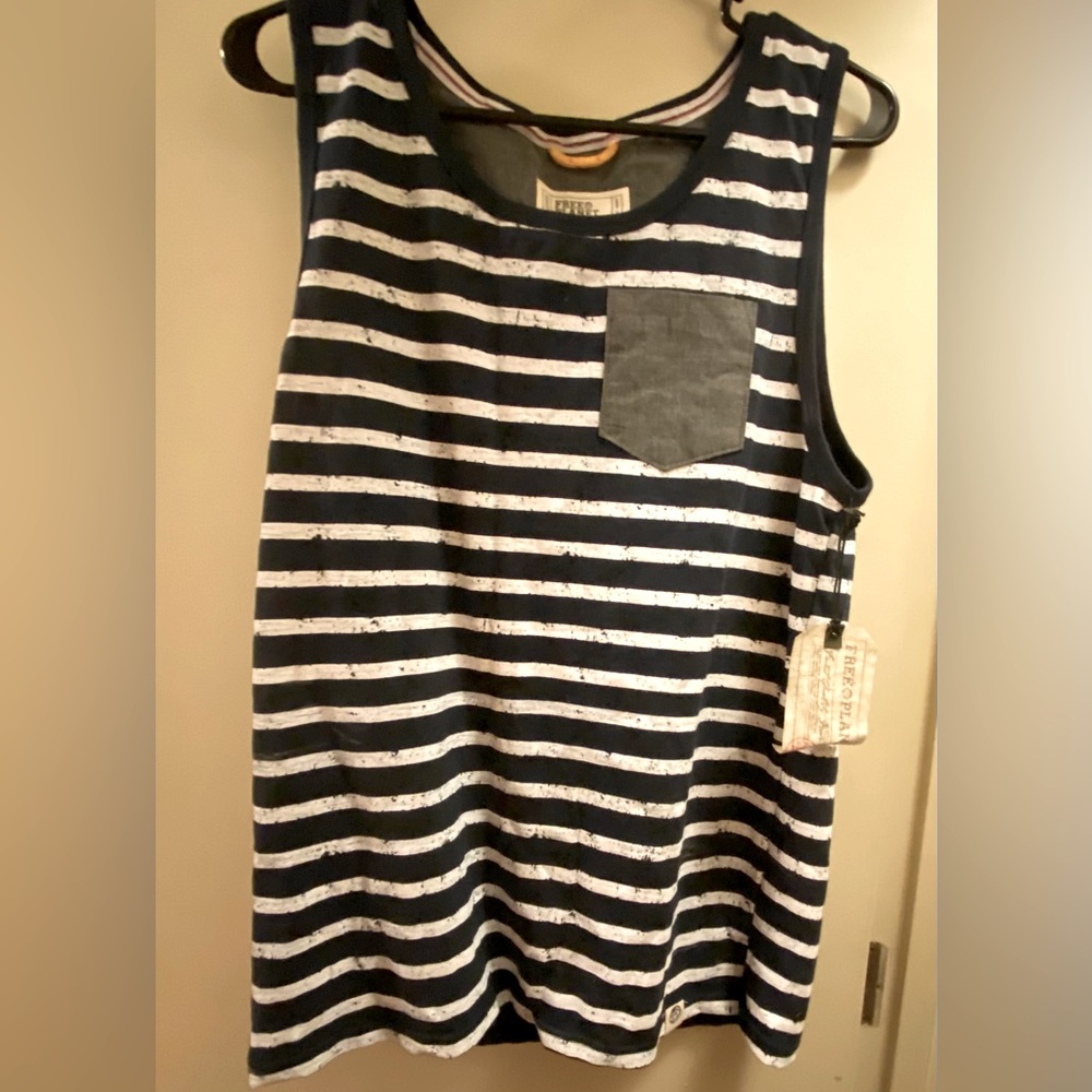 Free Planet NWT Striped Black and White Tank Top